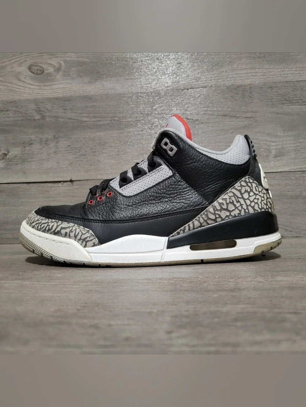 Air Jordan 3 Retro Black Cement 2017 Size 10 Basketball Shoes